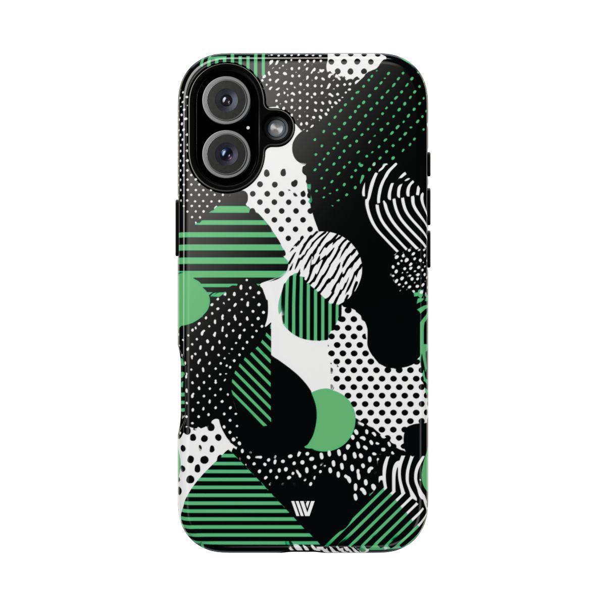 Pattern Clash Tough Phone Case – iPhone 16 Plus, Glossy