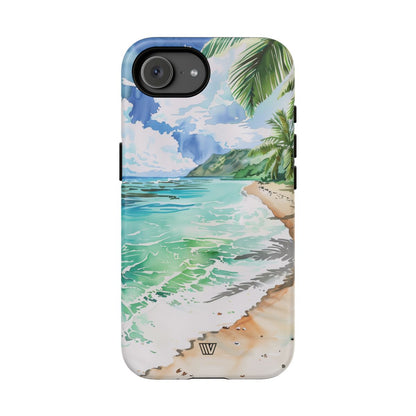 Watercolor Beach Tough Phone Case – iPhone 17e, Matte