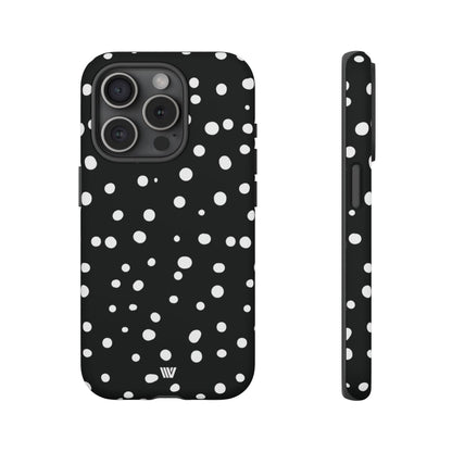 Black and White Dots Tough Phone Case – iPhone 15 Pro, Matte