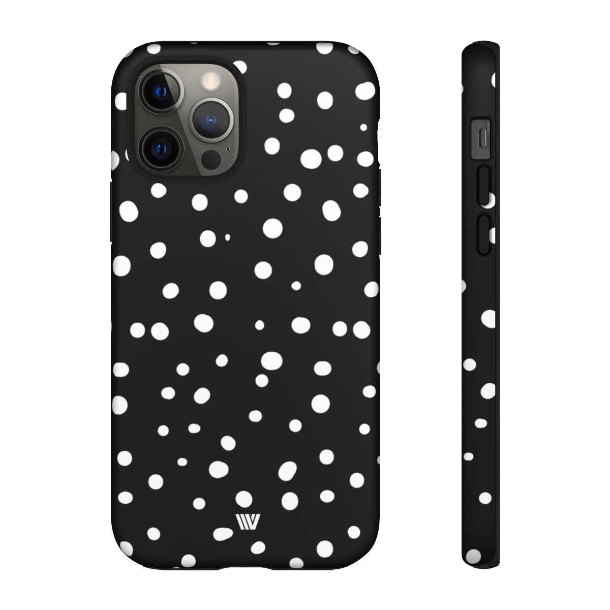 Black and White Dots Tough Phone Case – iPhone 12 Pro, Matte