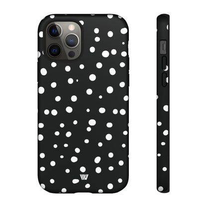 Black and White Dots Tough Phone Case – iPhone 12 Pro, Matte