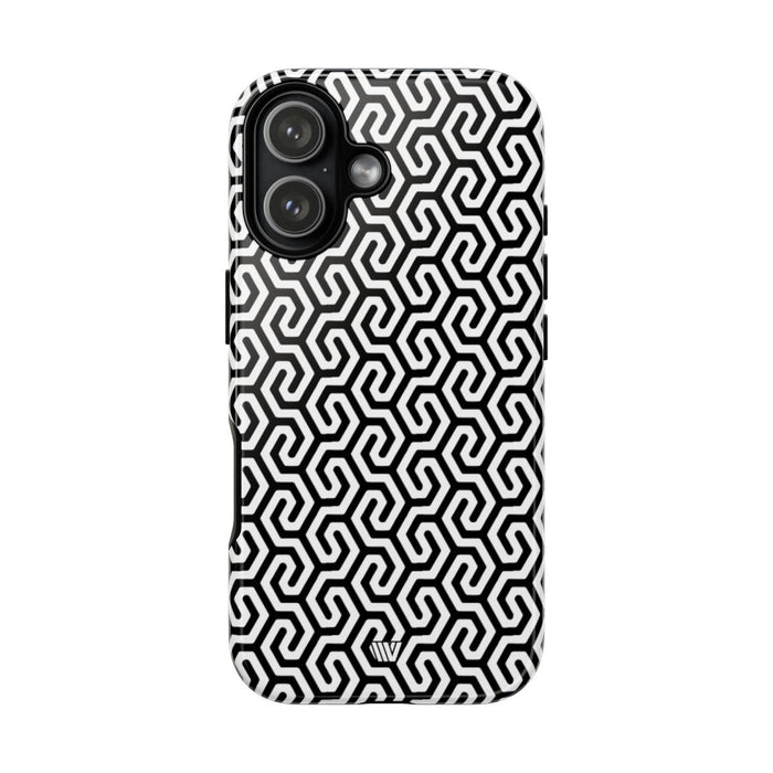 Twisted Grid Tough Phone Case – iPhone 17, Glossy