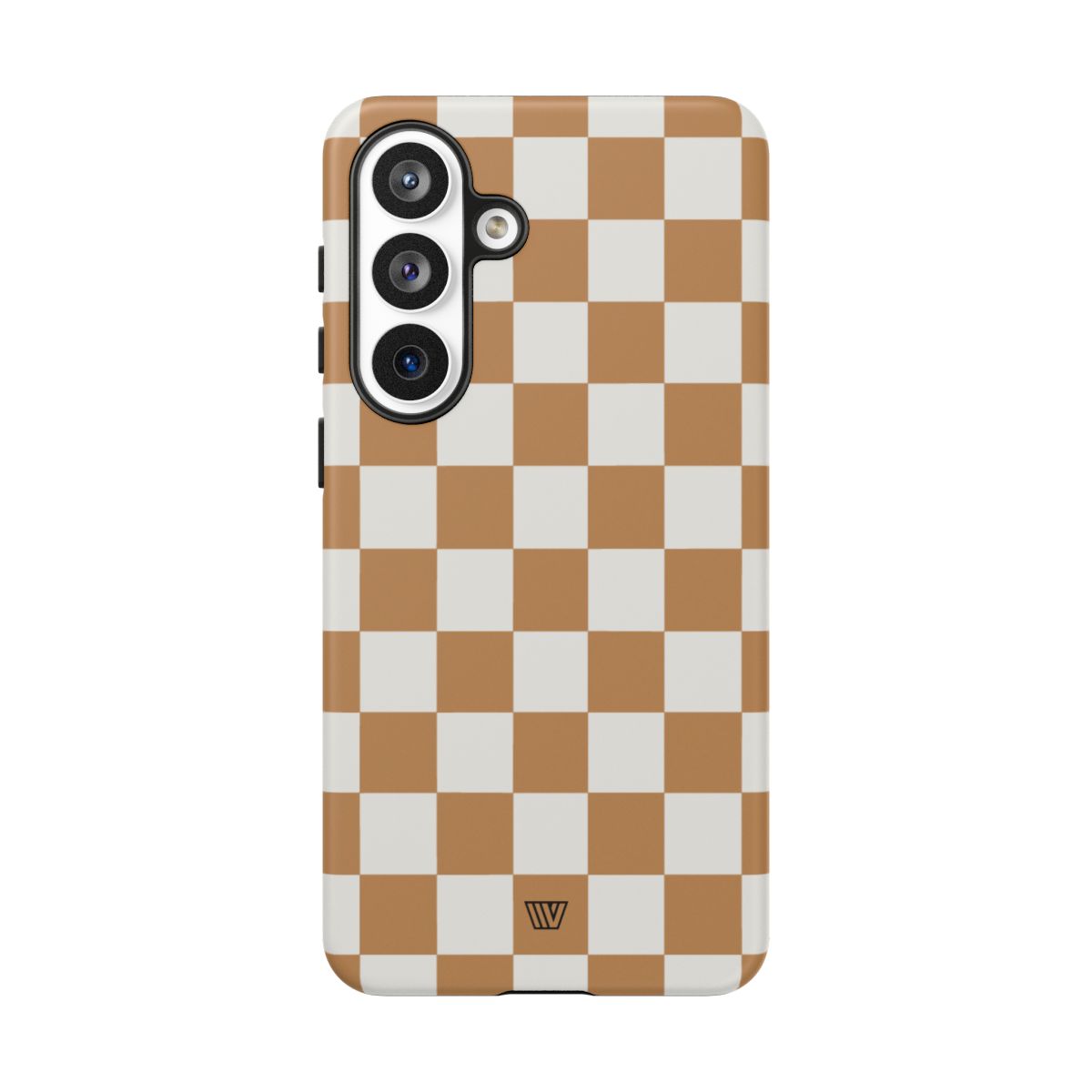 Chestnut Checkerboard Tough Phone Case – Samsung Galaxy S26 Plus, Matte
