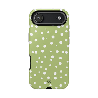 PALE OLIVE DOTS | Tough Phone Case