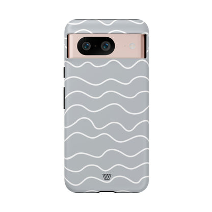 Gray Waves Tough Phone Case – Google Pixel 8, Matte