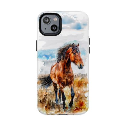 Watercolor Horse MagSafe Tough iPhone Case – iPhone 14 Plus, Glossy