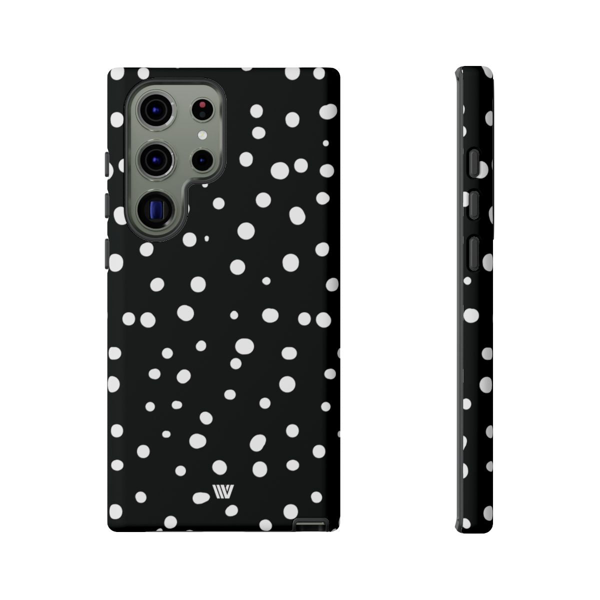 Black and White Dots Tough Phone Case – Samsung Galaxy S23 Ultra, Matte