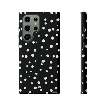 Black and White Dots Tough Phone Case – Samsung Galaxy S23 Ultra, Matte