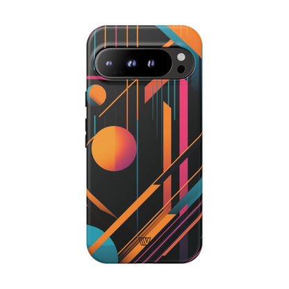 Bold Retro Lines Tough Phone Case – Google Pixel 9 Pro XL, Matte