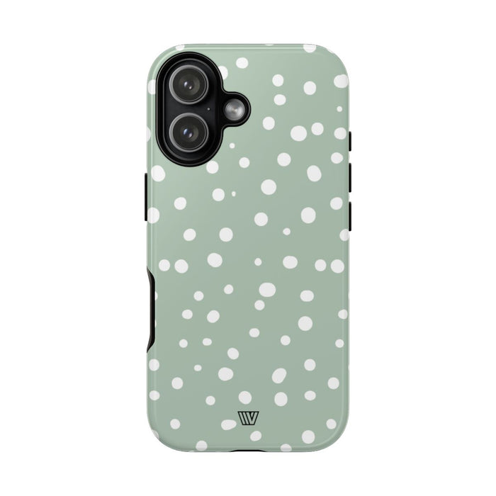 Pastel Green Dots Tough Phone Case – iPhone 17, Glossy