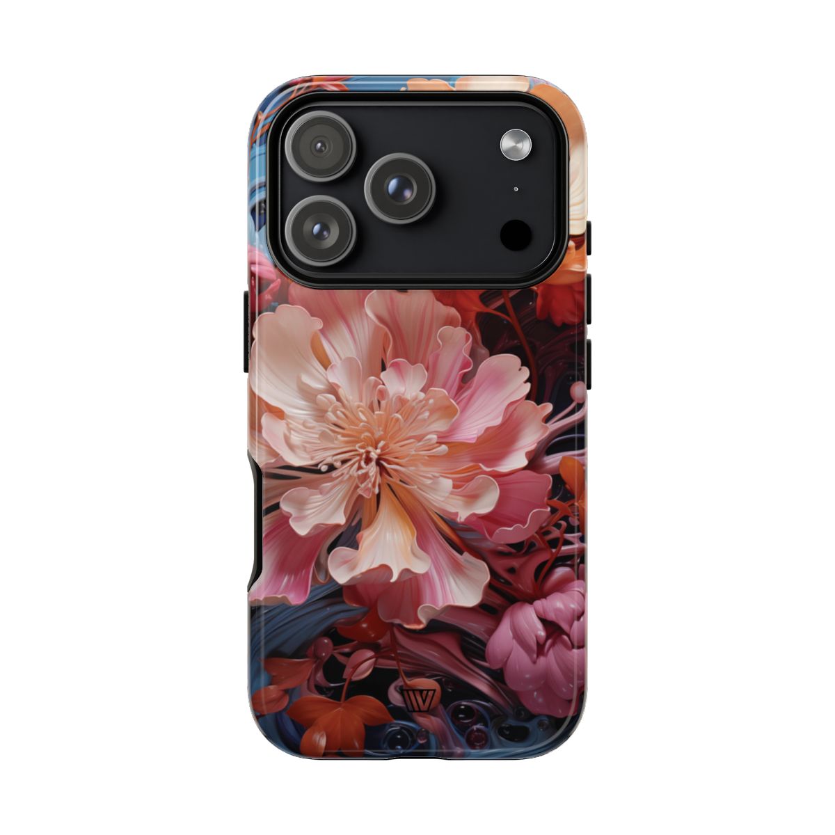 Paint Swirl Flowers Tough Phone Case – iPhone 18 Pro, Glossy