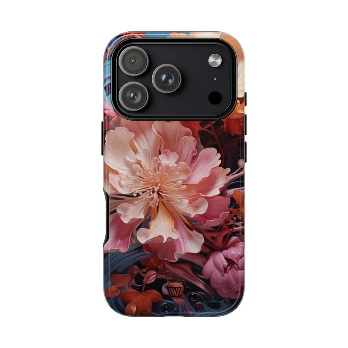 Paint Swirl Flowers Tough Phone Case – iPhone 18 Pro, Glossy