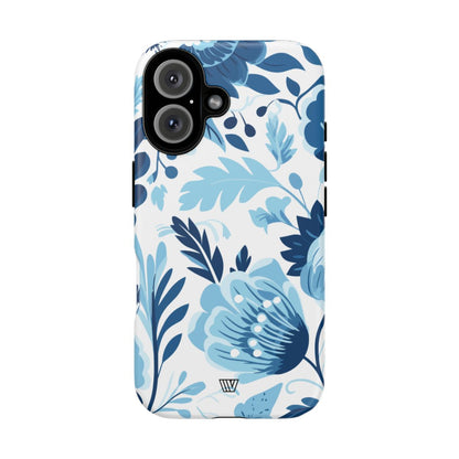 BLUE WHITE FLOWERS | Tough Phone Case