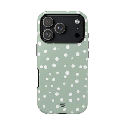 PASTEL GREEN DOTS | Tough Phone Case