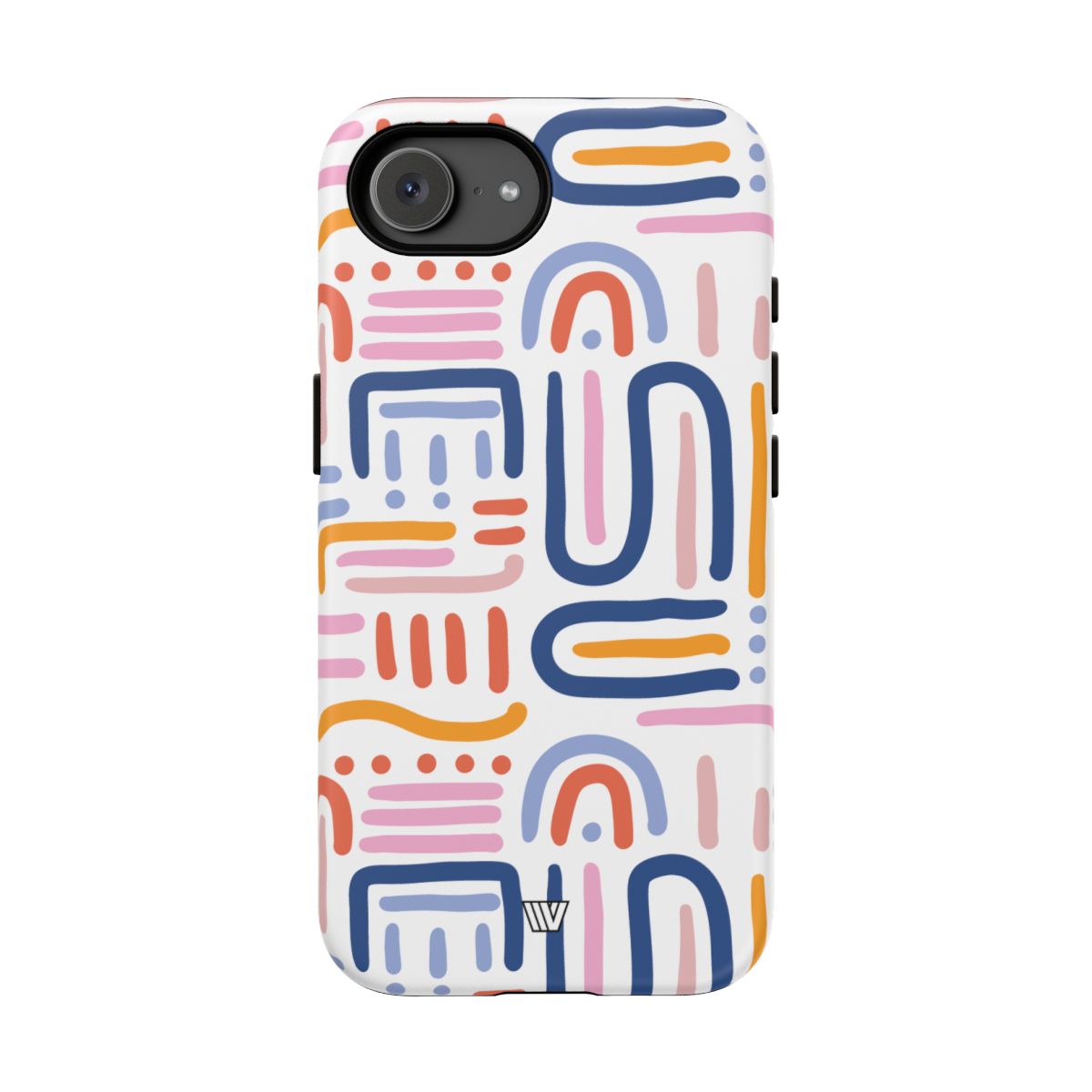 Memphis Bold Lines Tough Phone Case – iPhone 17e, Matte