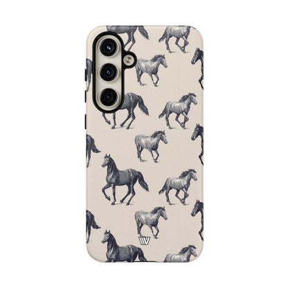 Horse Sketches Tough Phone Case – Samsung Galaxy S24 Plus, Matte