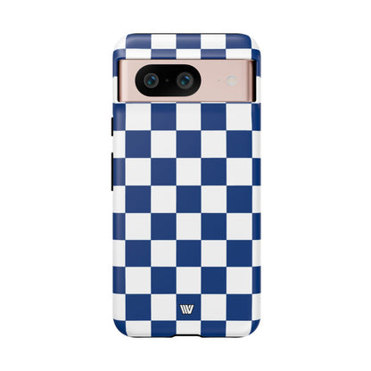 BLUE WHITE CHECKERBOARD | Tough Phone Case