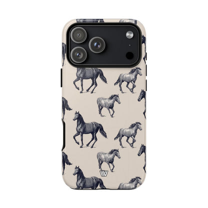 Horse Sketches Tough Phone Case – iPhone 18 Pro Max, Glossy