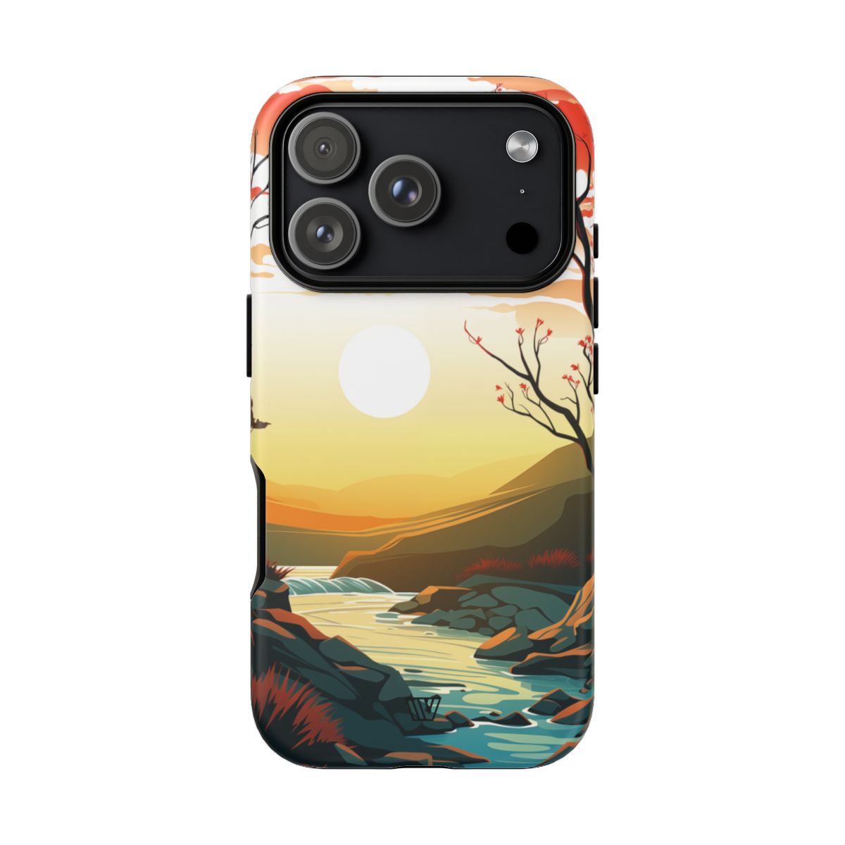 River Sunset Tough Phone Case – iPhone 17 Pro, Matte