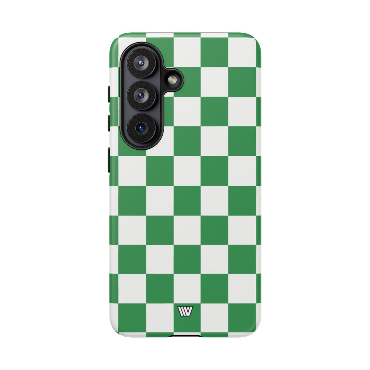Green White Checkerboard Tough Phone Case – Samsung Galaxy S26, Matte