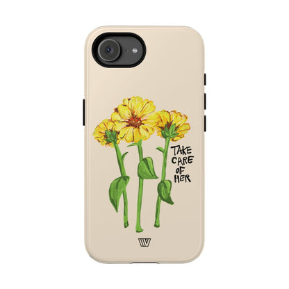 Take Care of Her Tough Phone Case – iPhone 17e, Glossy