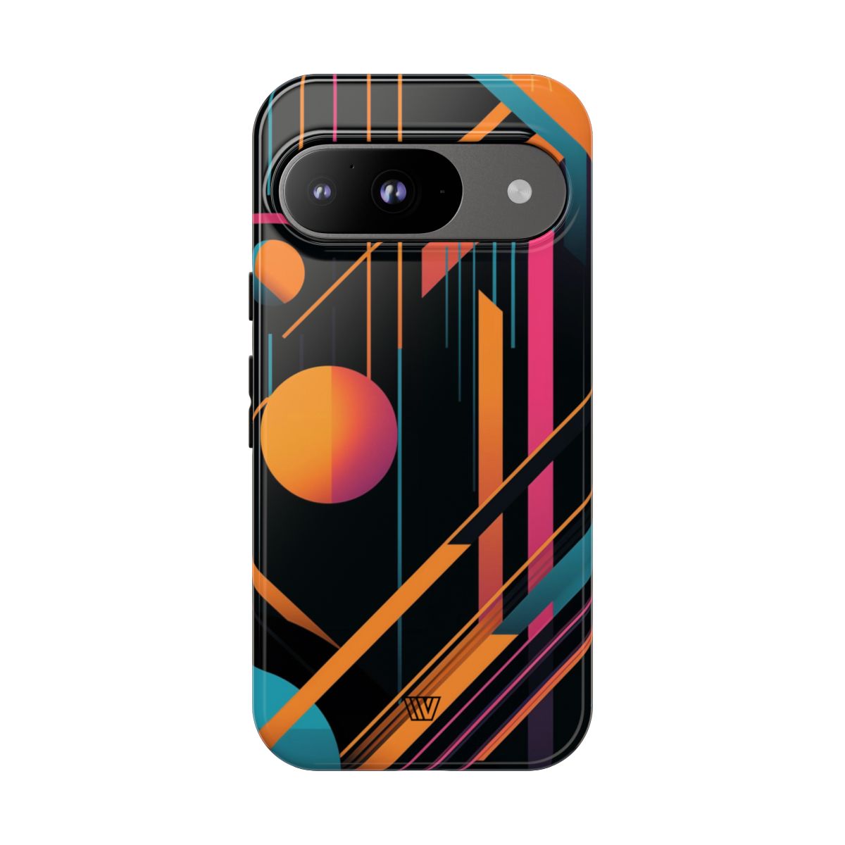 Bold Retro Lines Tough Phone Case – Google Pixel 9, Glossy