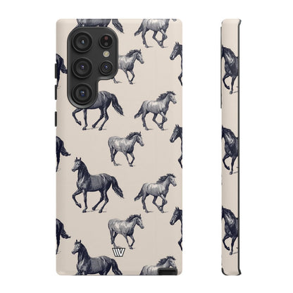 Horse Sketches Tough Phone Case – Samsung Galaxy S22 Ultra, Matte
