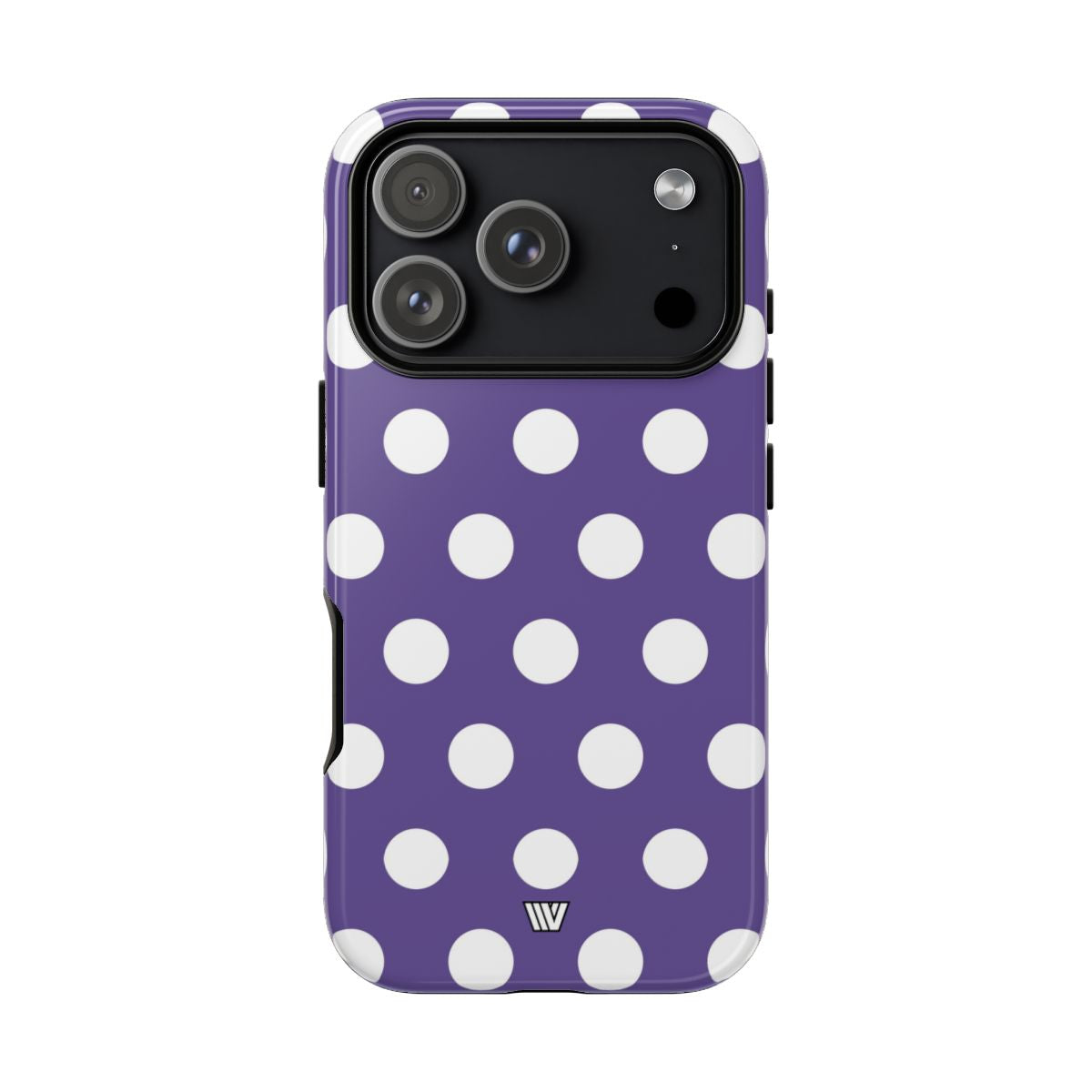 Purple Polka Dots Tough Phone Case – iPhone 18 Pro, Glossy