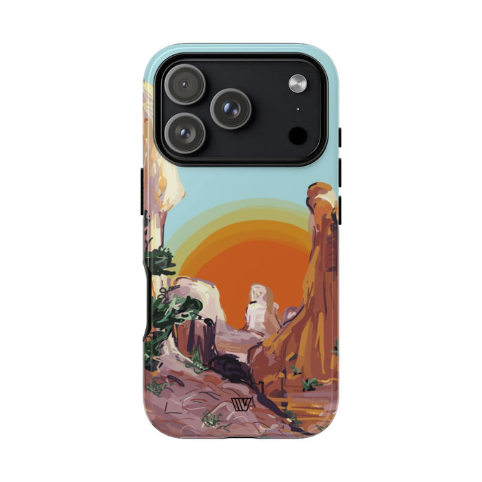 Desert Sunrise Trovvve x Earth Formations Tough Phone Case – iPhone 18 Pro, Glossy