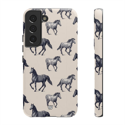 Horse Sketches Tough Phone Case – Samsung Galaxy S22, Matte