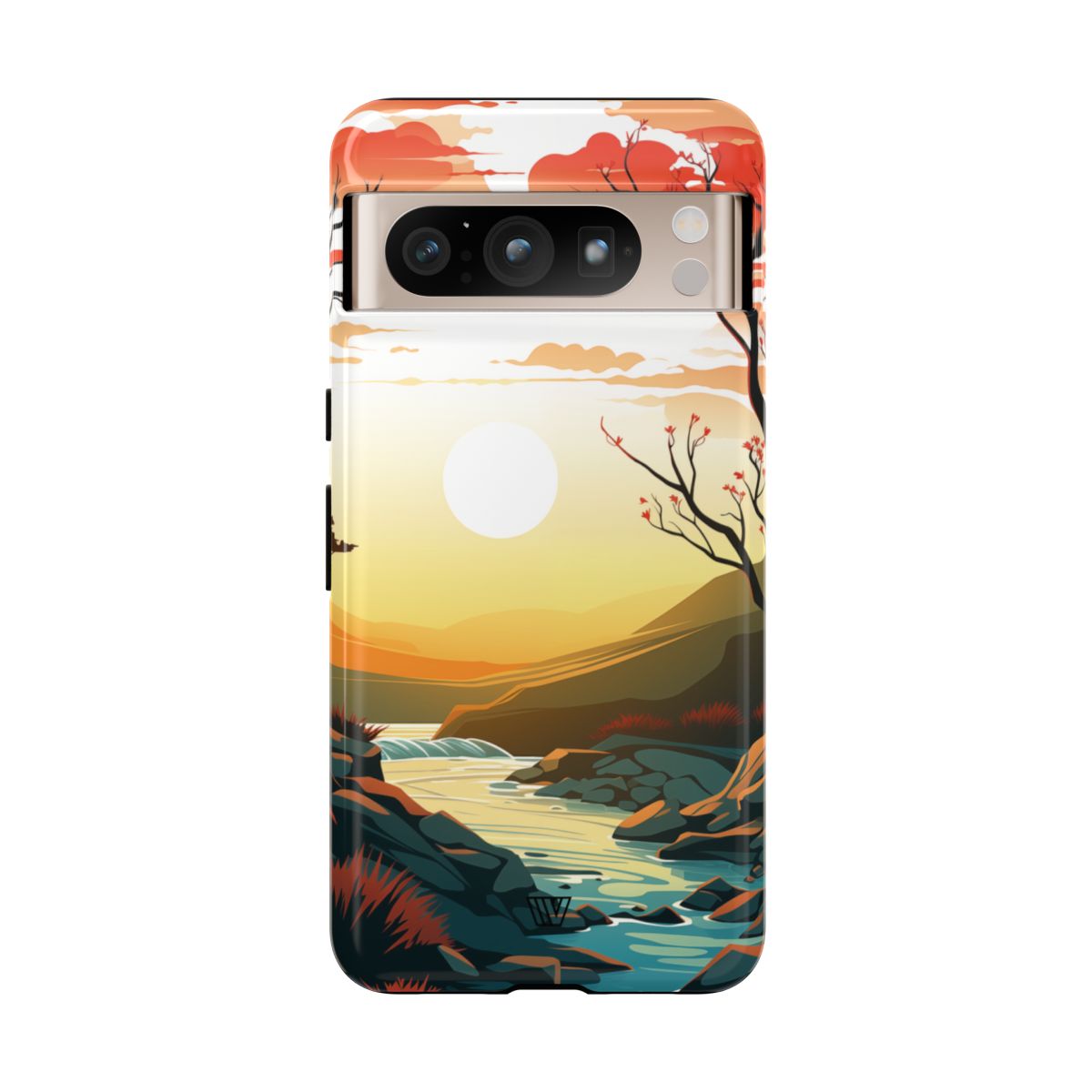 River Sunset Tough Phone Case – Google Pixel 8 Pro, Glossy