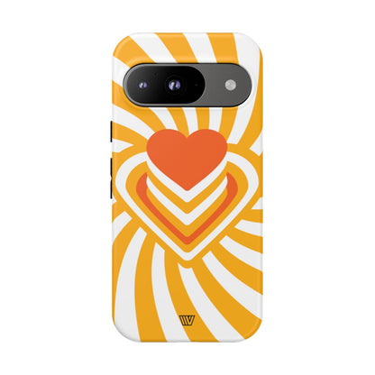 Heart Ray Stack Tough Phone Case – Google Pixel 9, Matte