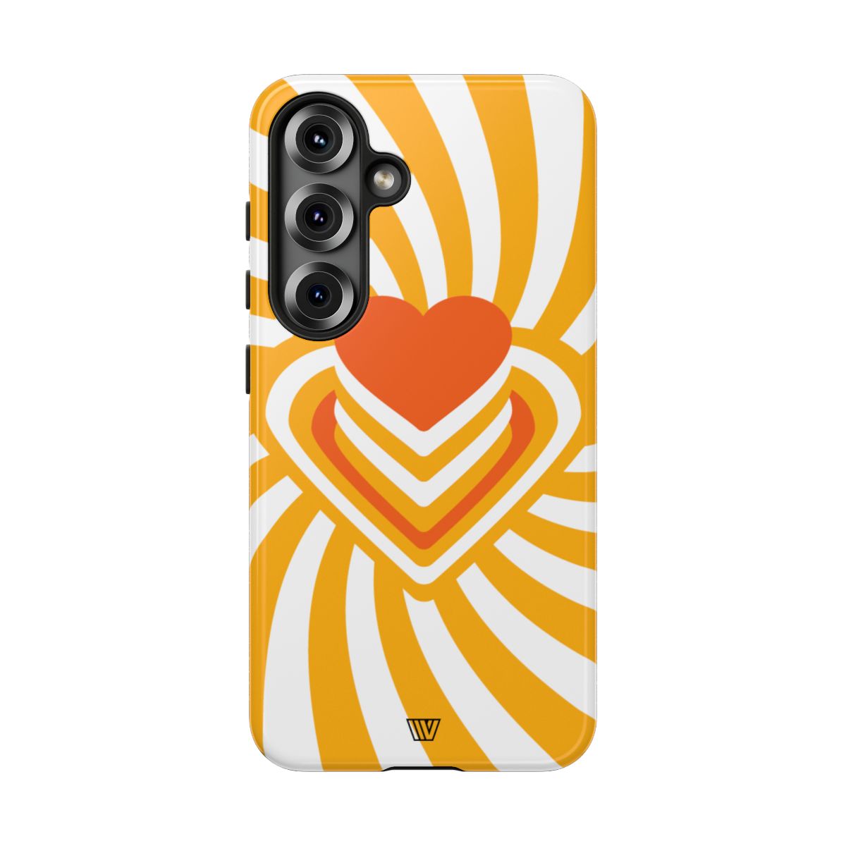 Heart Ray Stack Tough Phone Case – Samsung Galaxy S25, Glossy