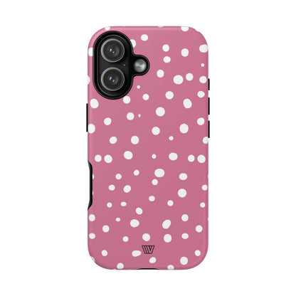 Blush Red Dots Tough Phone Case – iPhone 17, Matte