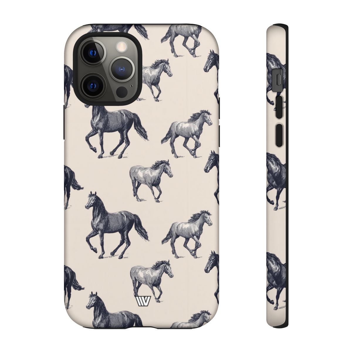 Horse Sketches Tough Phone Case – iPhone 12 Pro, Matte