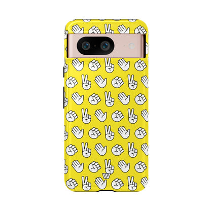 Rock Paper Scissors Tough Phone Case – Google Pixel 8, Glossy