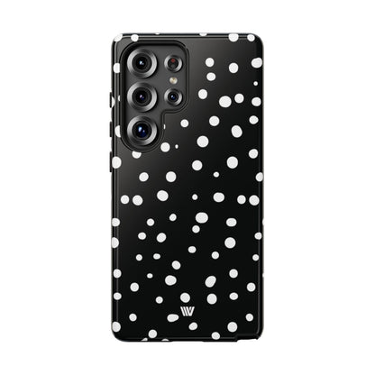 Black and White Dots Tough Phone Case – Samsung Galaxy S25 Ultra, Glossy