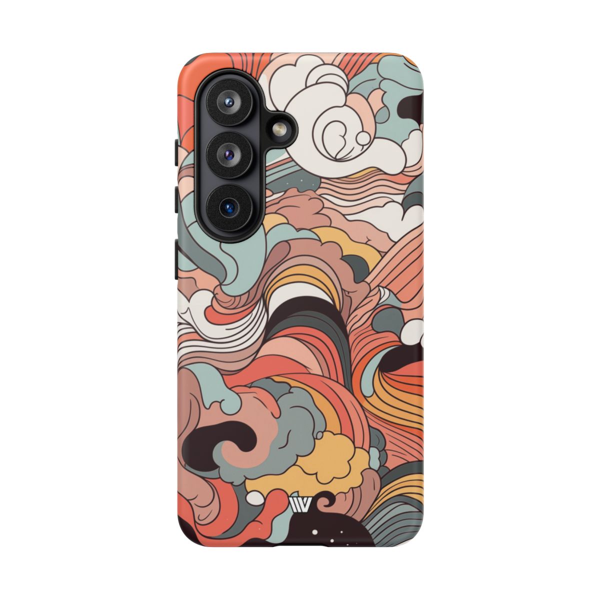 Abstract Doodle Clouds Tough Phone Case – Samsung Galaxy S26, Matte