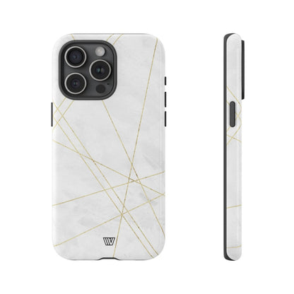 Gold Lines Tough Phone Case – iPhone 15 Pro Max, Glossy