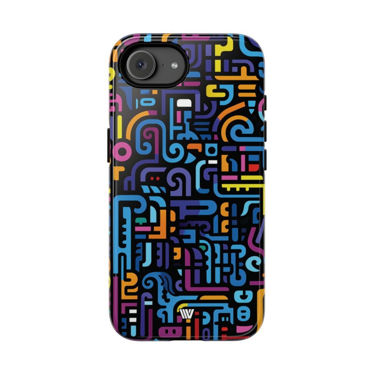 Neon Glyphs Tough Phone Case – iPhone 17e, Glossy
