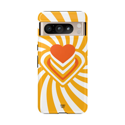 Heart Ray Stack Tough Phone Case – Google Pixel 8 Pro, Glossy