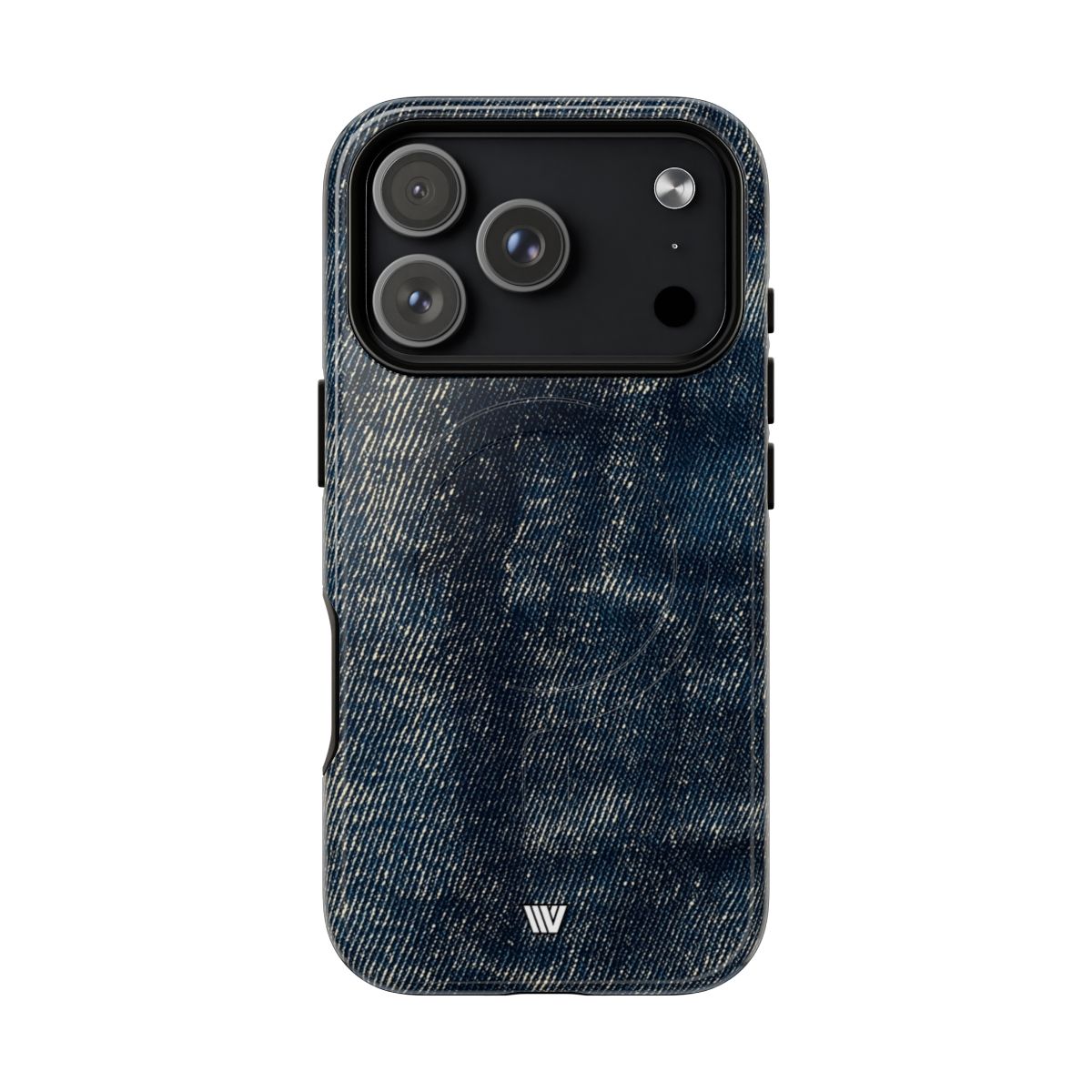 Faded Denim MagSafe Tough iPhone Case – iPhone 17 Pro, Glossy