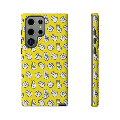 Rock Paper Scissors Tough Phone Case – Samsung Galaxy S23 Ultra, Glossy