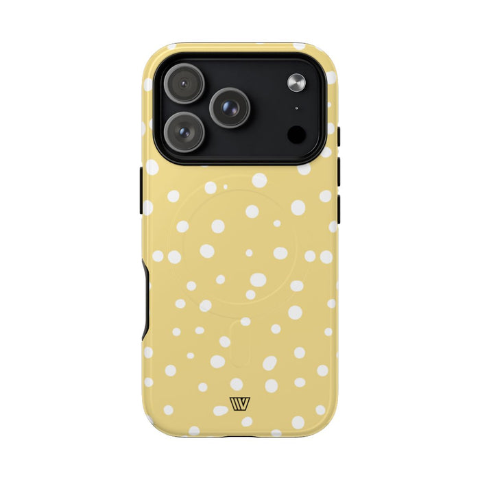 Muted Yellow Dots MagSafe Tough iPhone Case – iPhone 18 Pro, Glossy