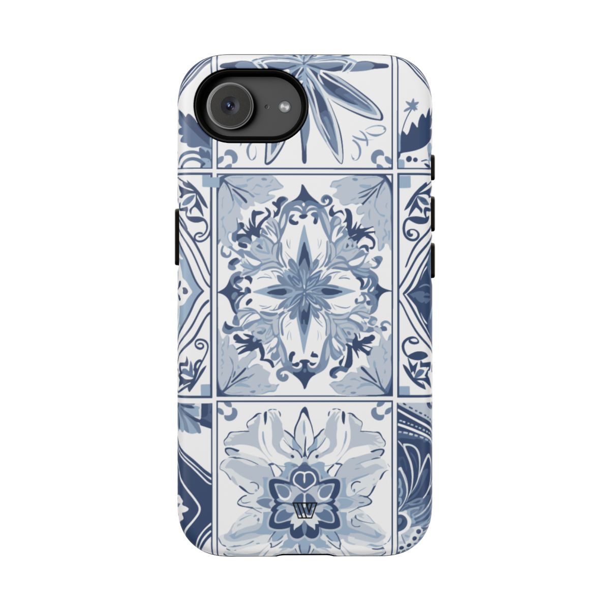 Blue White Tile Tough Phone Case – iPhone 16e, Matte