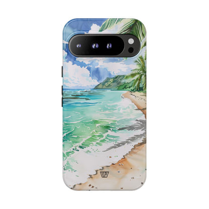 Watercolor Beach Tough Phone Case – Google Pixel 9 Pro XL, Glossy