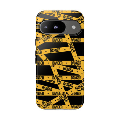 Danger Tape Tough Phone Case – Google Pixel 9, Glossy