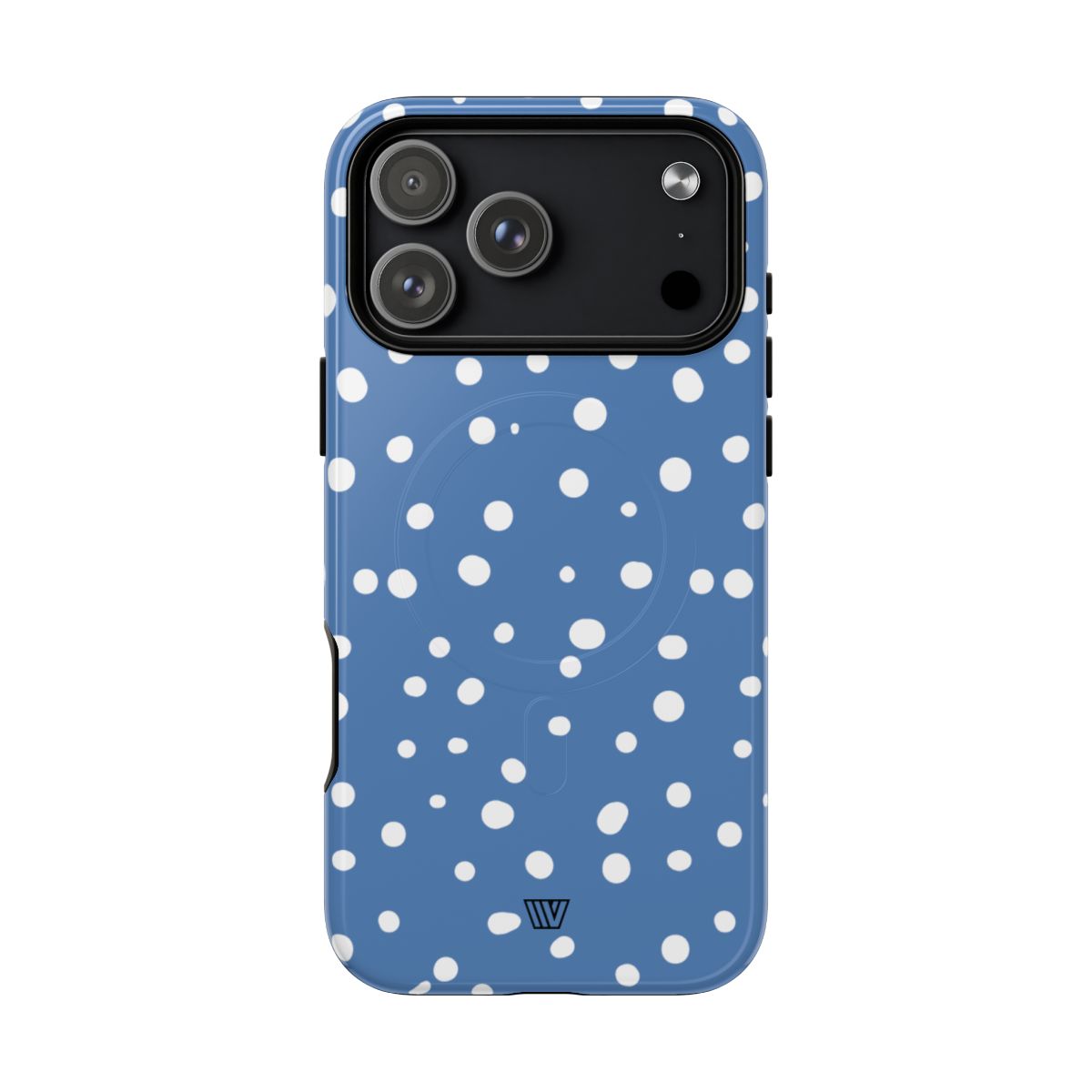 Dusty Blue Dots MagSafe Tough iPhone Case – iPhone 18 Pro Max, Glossy