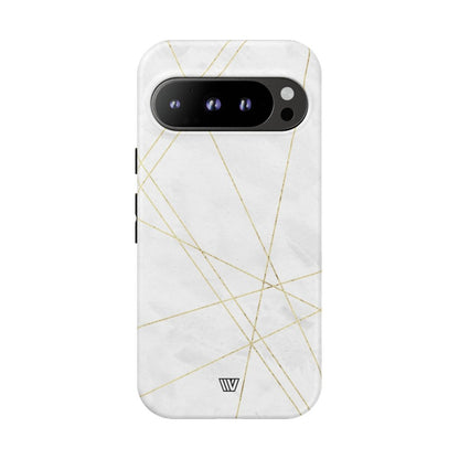 Gold Lines Tough Phone Case – Google Pixel 9 Pro, Matte
