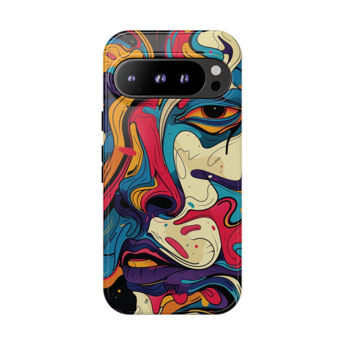Abstract Gaze Tough Phone Case – Google Pixel 9 Pro, Glossy